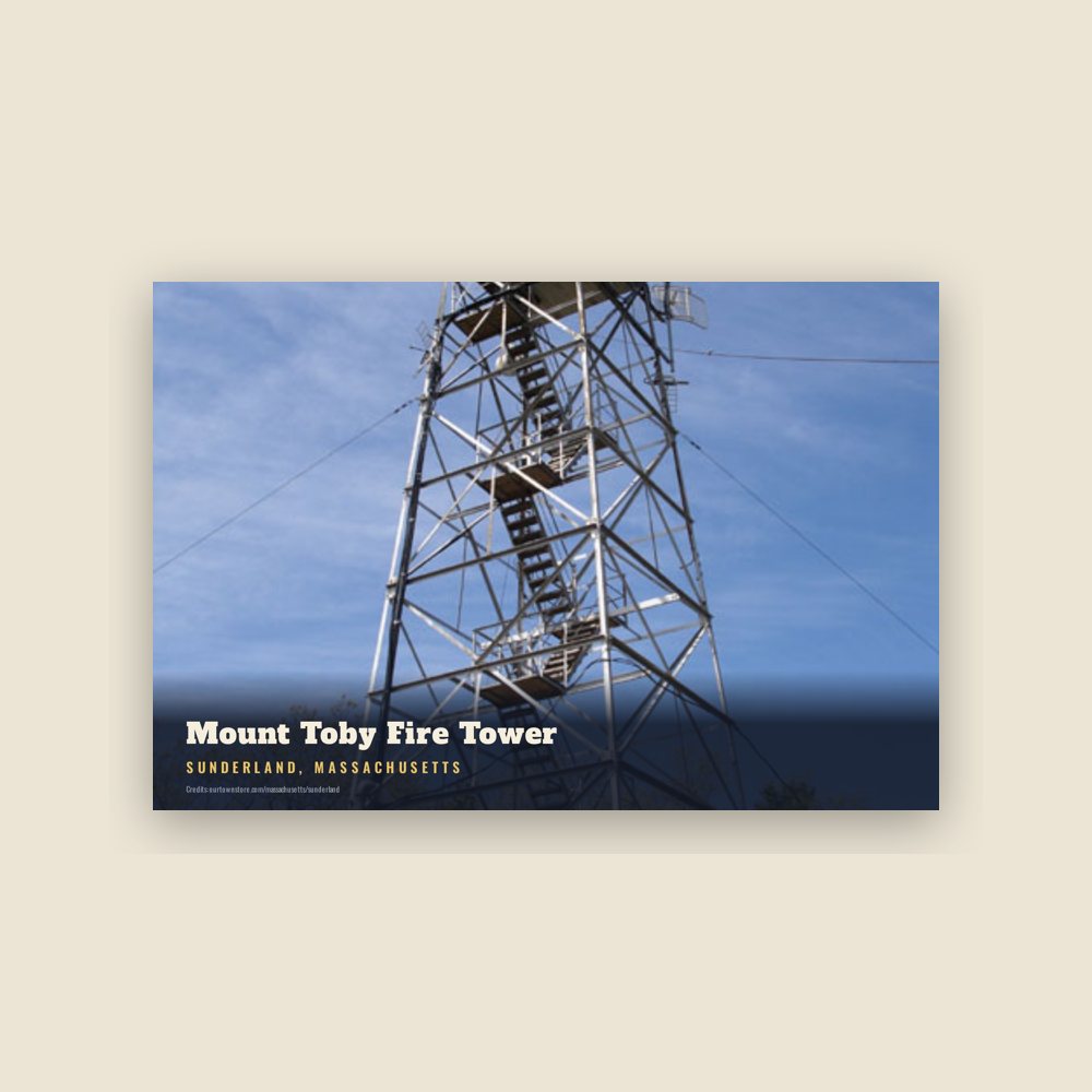 Sunderland Mount Toby Fire Tower Postcard