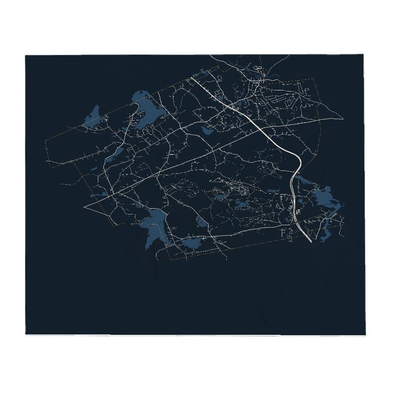 Sutton Street Map Throw Blanket