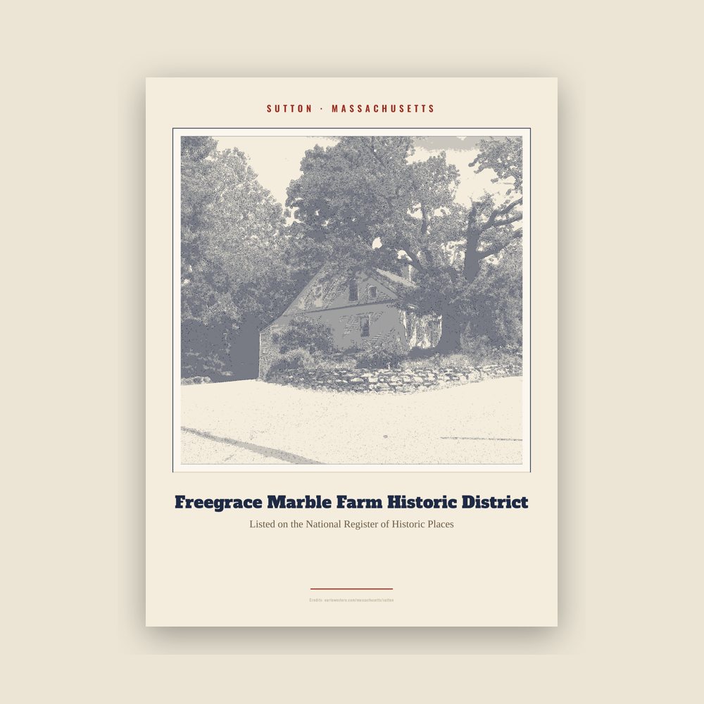 Sutton Freegrace Marble Farm Historic District Landmark Print