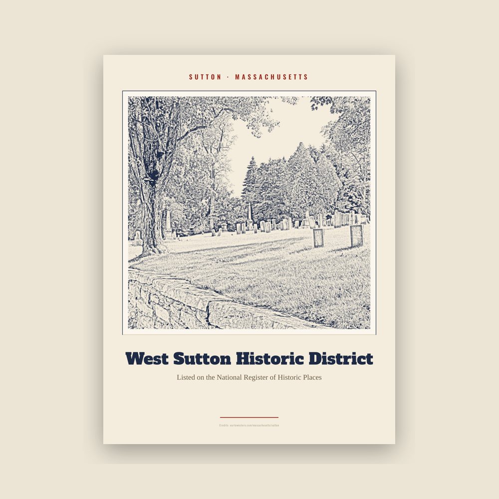 Sutton West Sutton Historic District Landmark Print