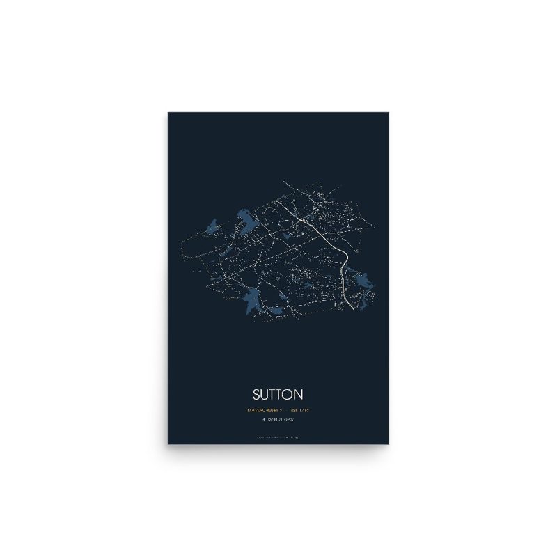 Sutton Street Map Poster · Midnight