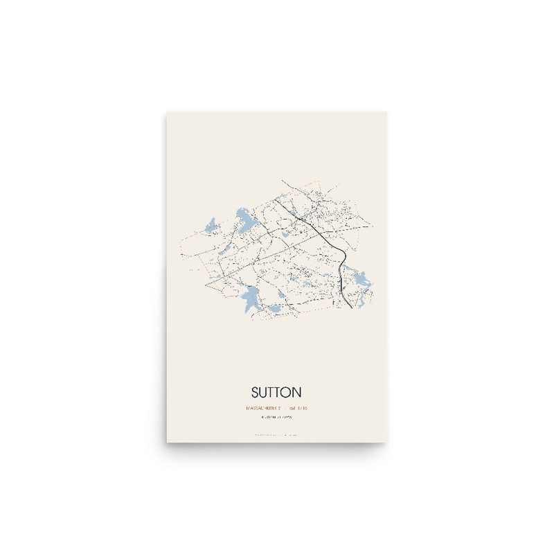 Sutton Street Map Poster · Linen