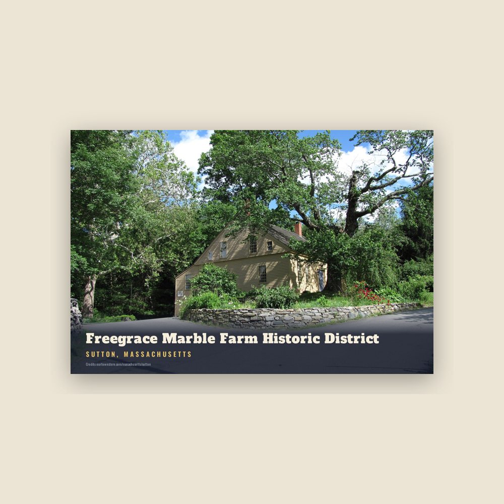 Sutton Freegrace Marble Farm Historic District Postcard