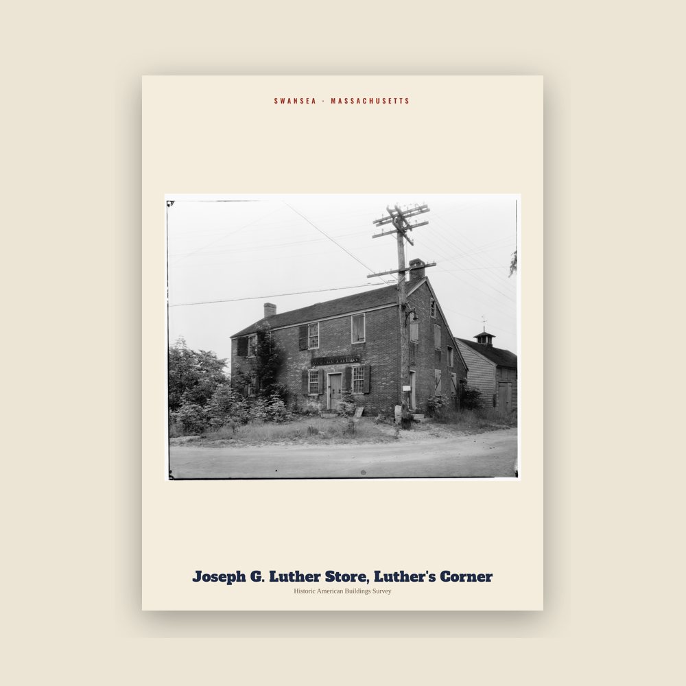 Swansea Joseph G. Luther Store, Luther's Corner Archive Print
