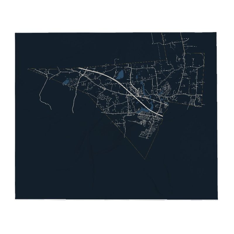 Swansea Street Map Throw Blanket