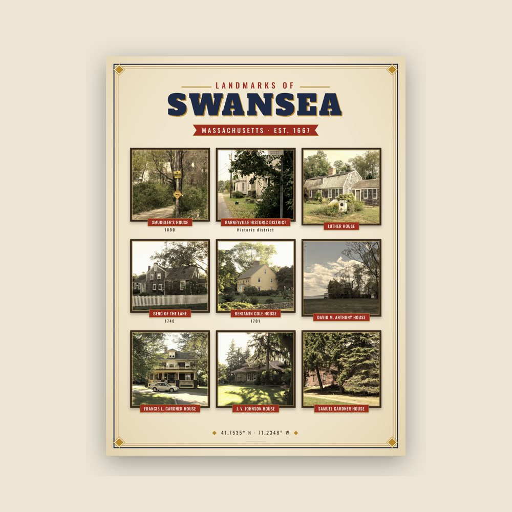 Swansea Landmarks Photo Poster