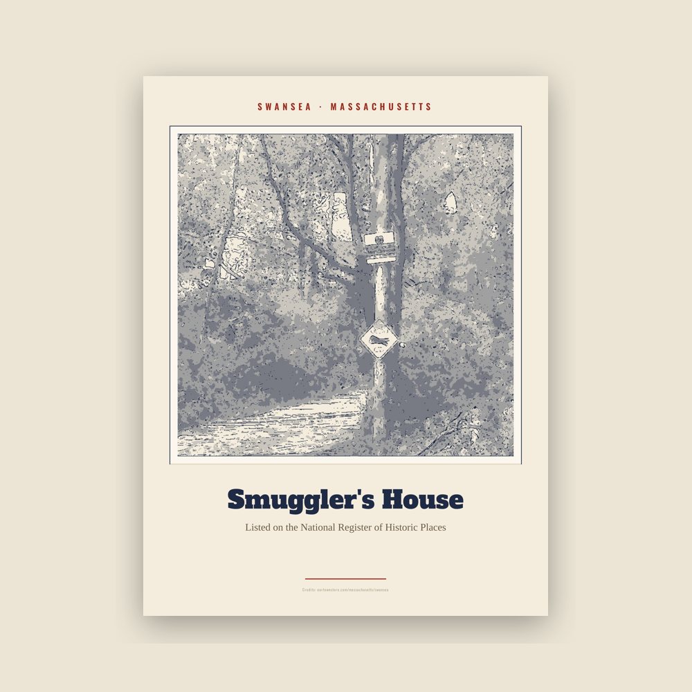Swansea Smuggler's House Landmark Print