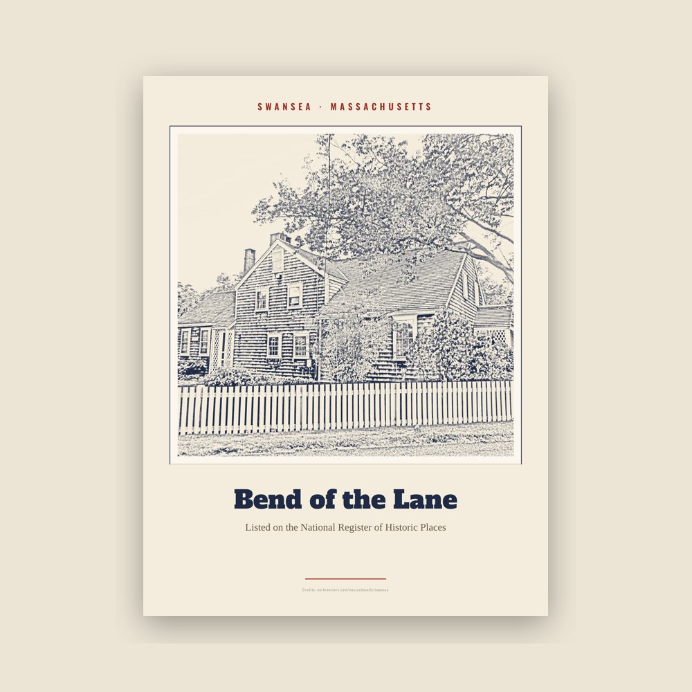 Swansea Bend of the Lane Landmark Print