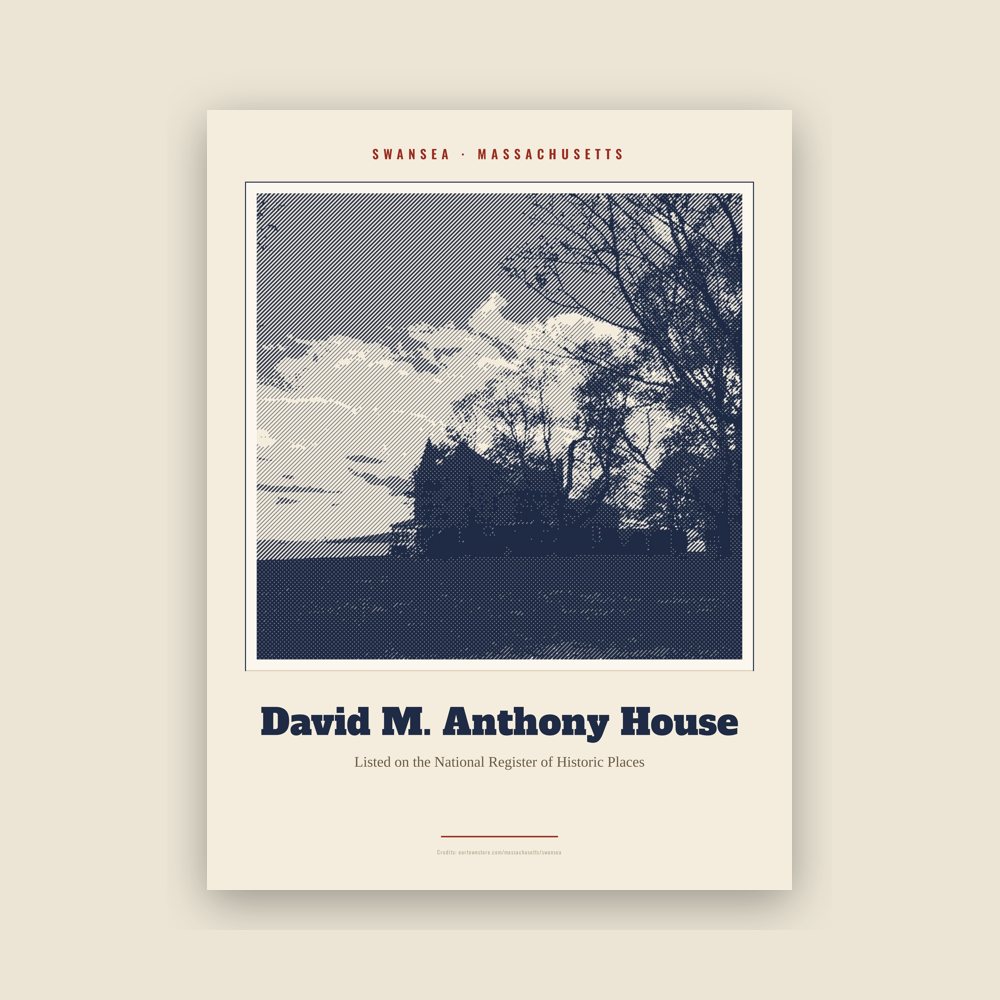 Swansea David M. Anthony House Landmark Print