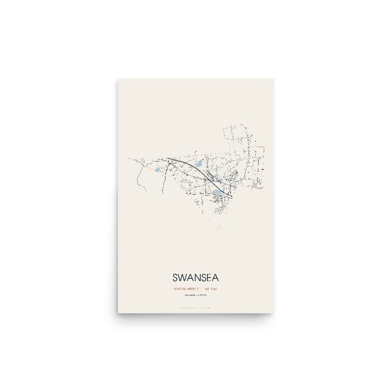 Swansea Street Map Poster · Linen