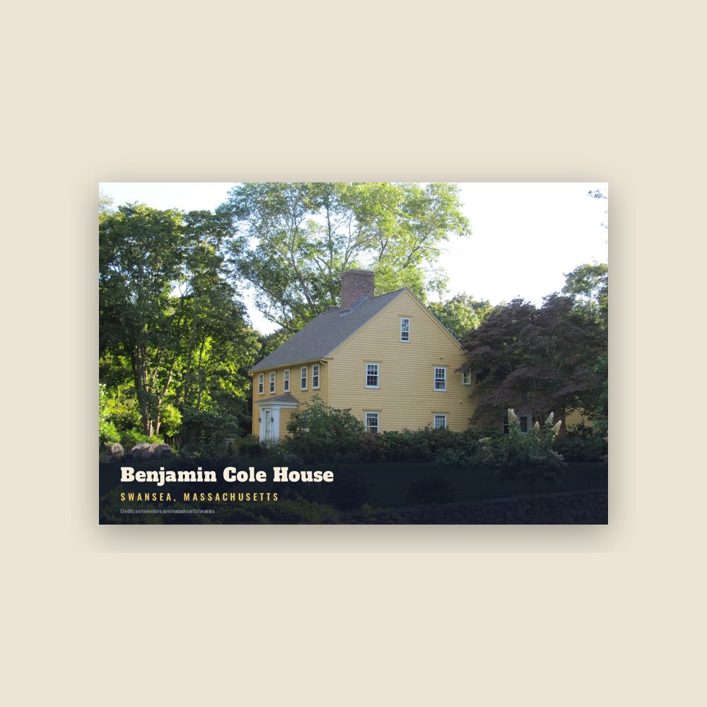 Swansea Benjamin Cole House Postcard