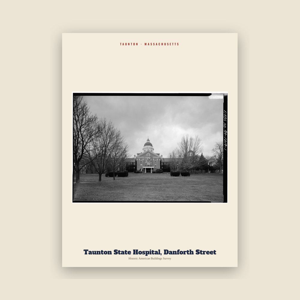 Taunton Taunton State Hospital, Danforth Street Archive Print
