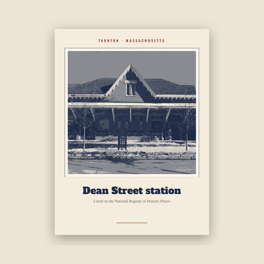 Taunton Dean Street station Landmark Print
