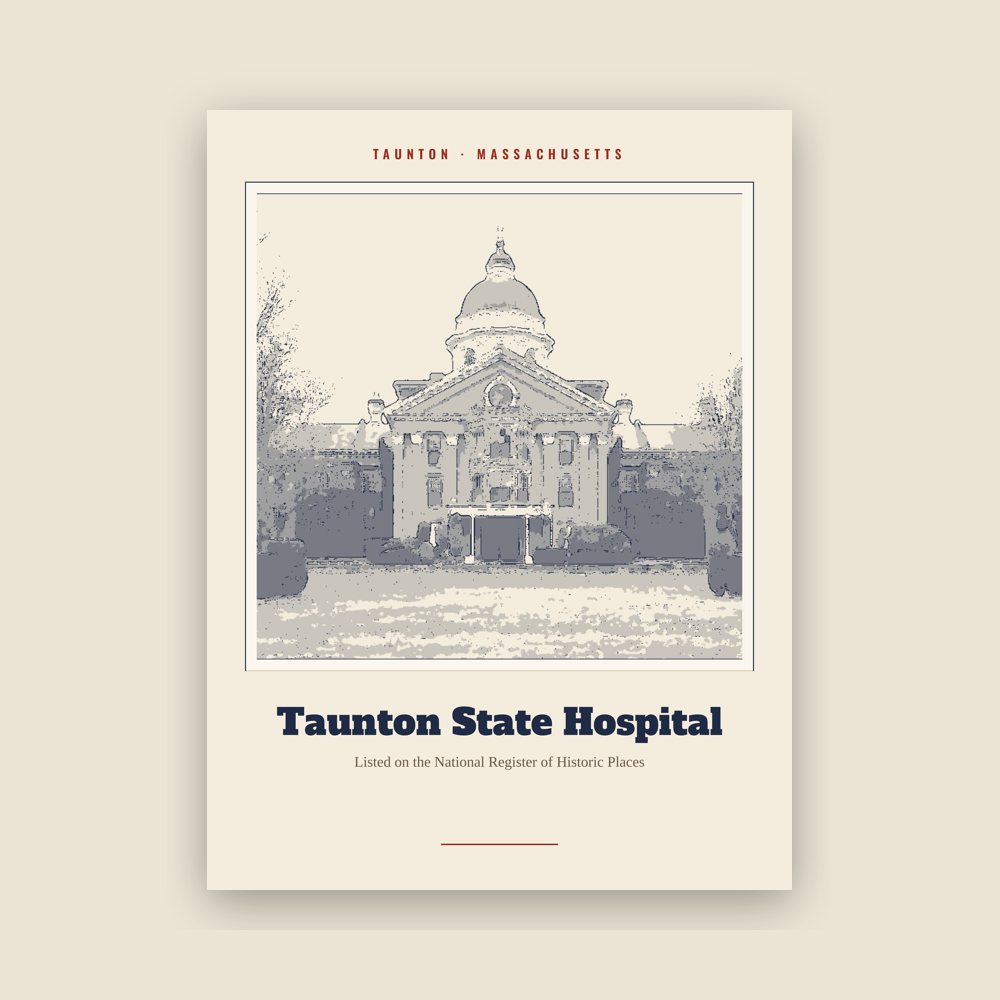 Taunton Taunton State Hospital Landmark Print