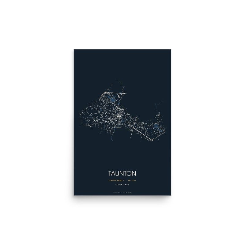 Taunton Street Map Poster · Midnight