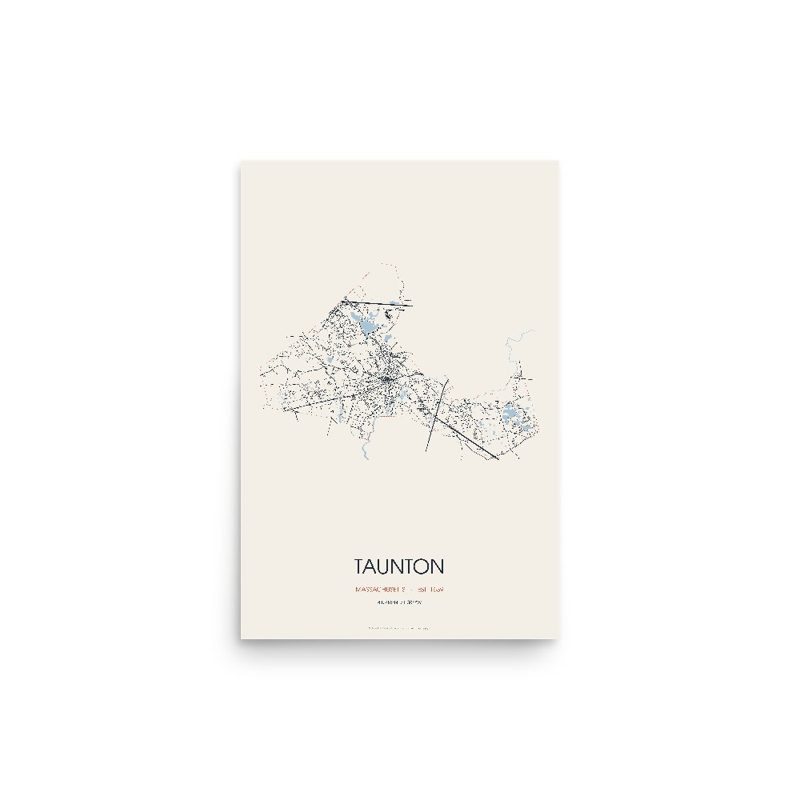 Taunton Street Map Poster · Linen