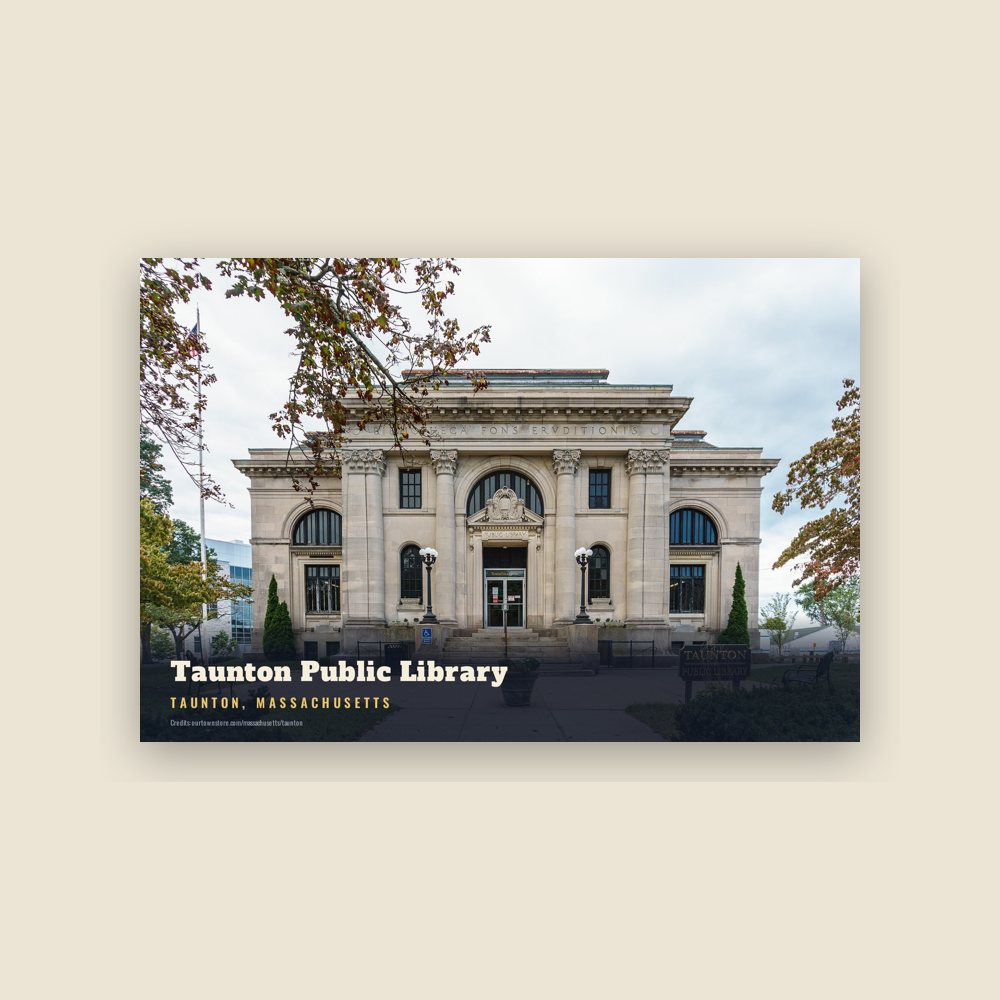 Taunton Taunton Public Library Postcard