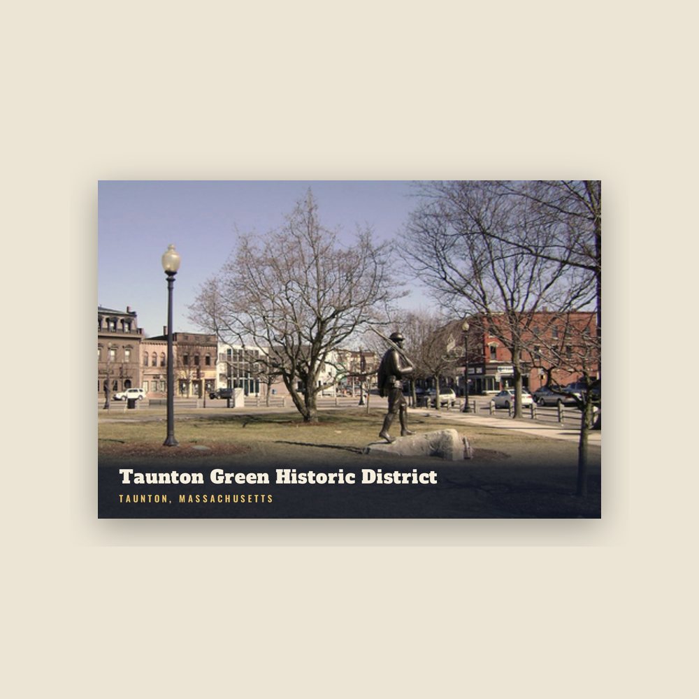 Taunton Taunton Green Historic District Postcard