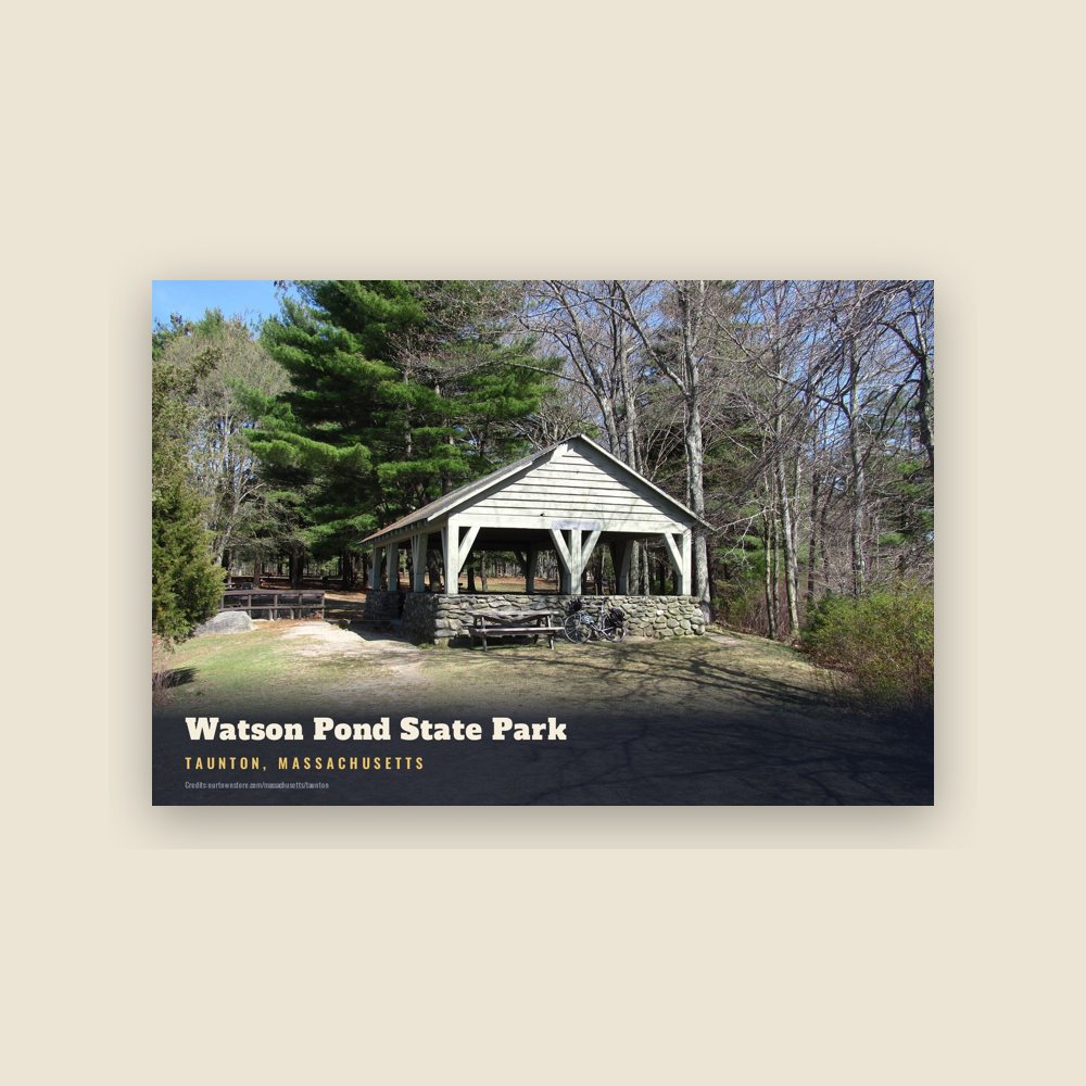 Taunton Watson Pond State Park Postcard