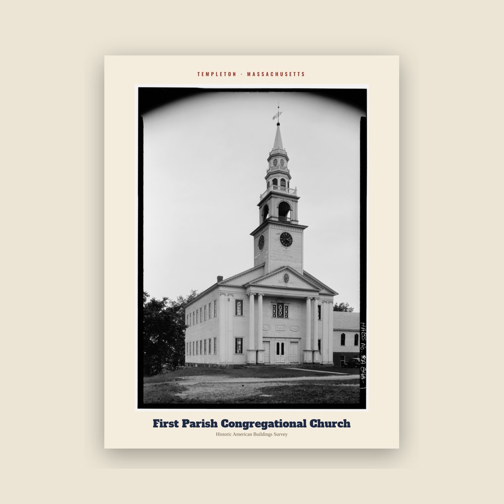 Templeton First Parish Congregational Church Archive Print