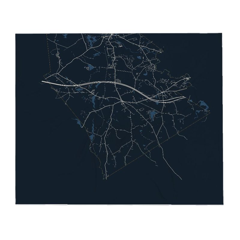 Templeton Street Map Throw Blanket