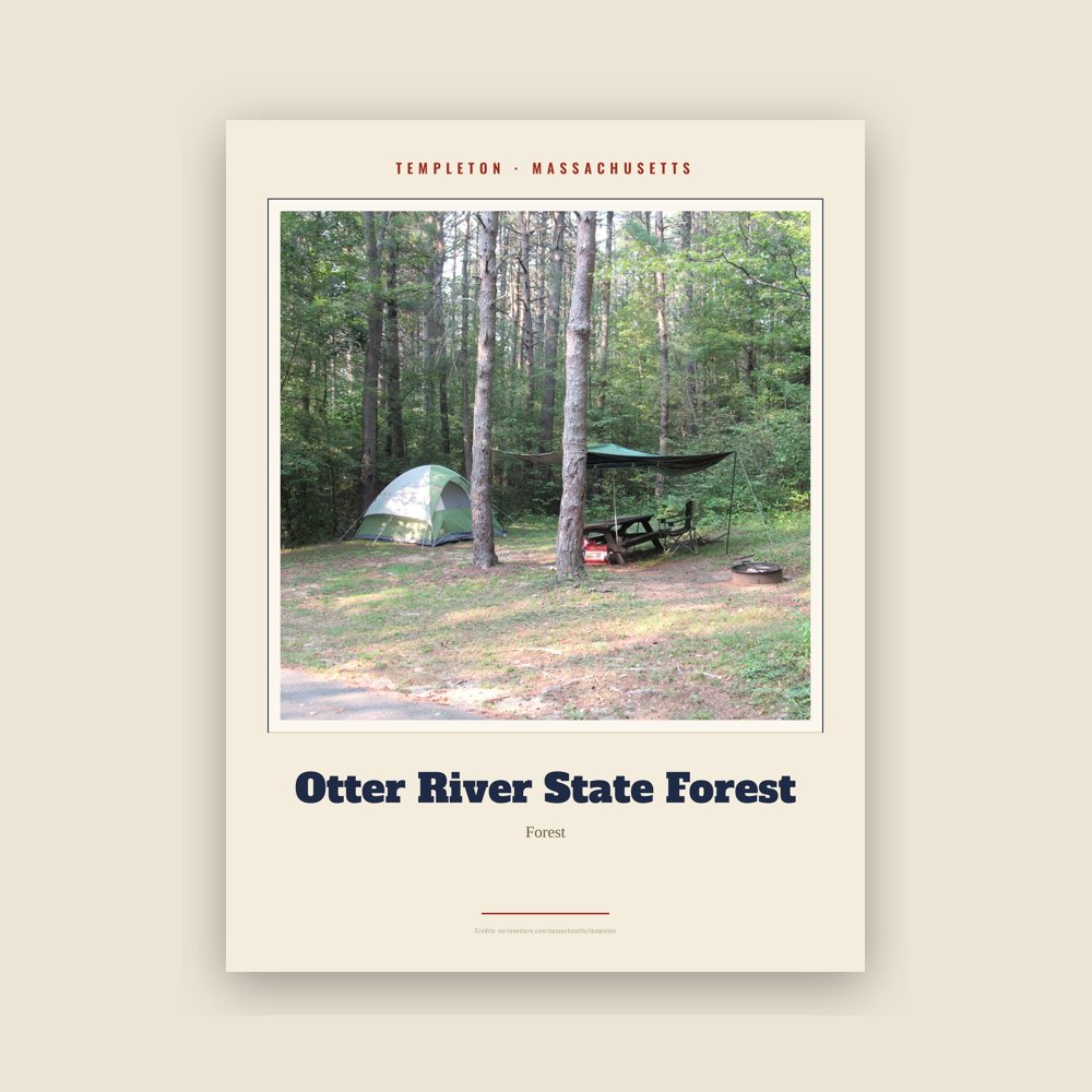 Templeton Otter River State Forest Landmark Print