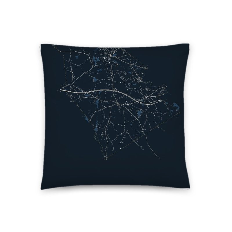 Templeton Map Throw Pillow