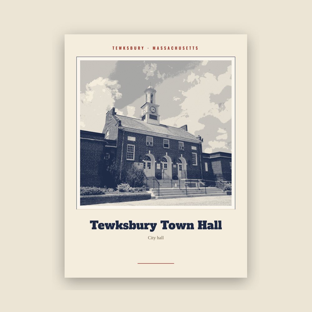 Tewksbury Tewksbury Town Hall Landmark Print