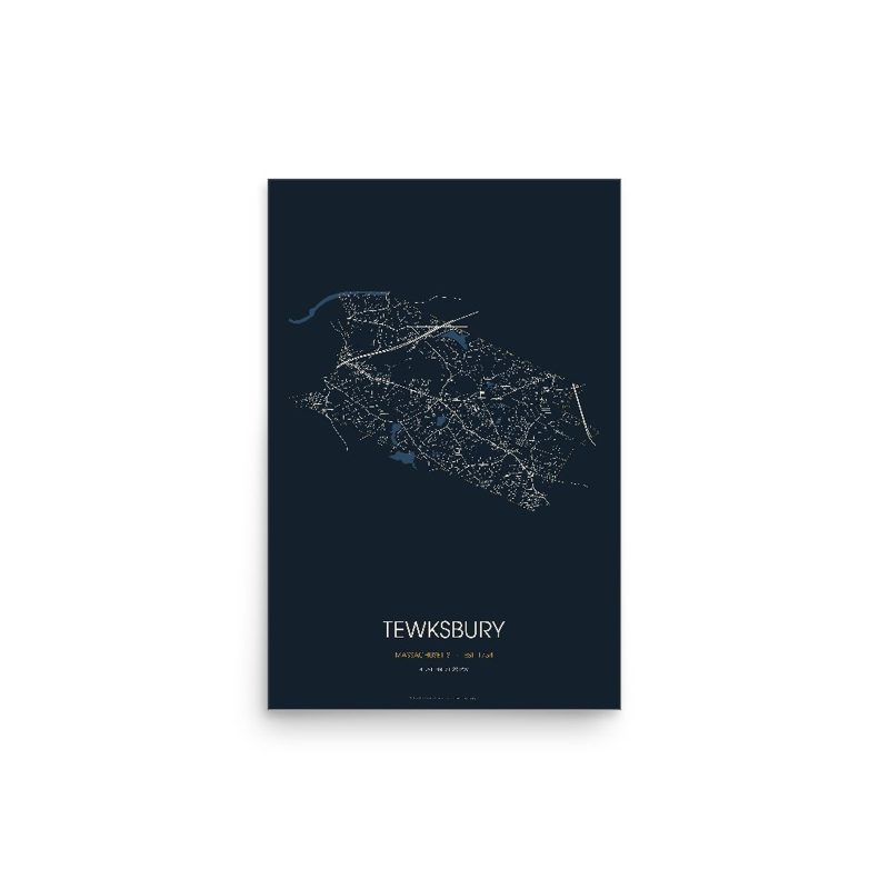 Tewksbury Street Map Poster · Midnight