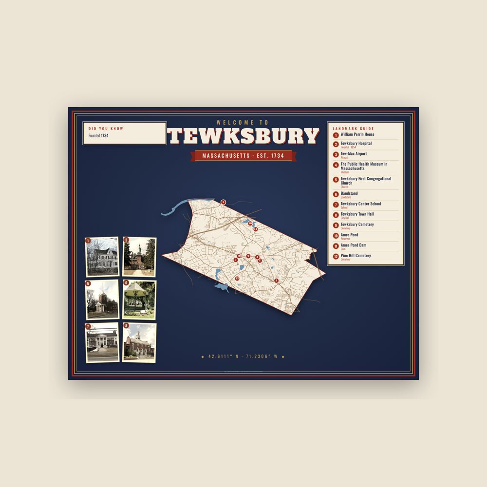 Tewksbury Map Placemat
