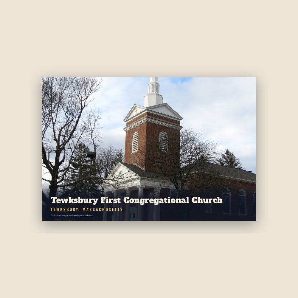 Tewksbury Tewksbury First Congregational Church Postcard