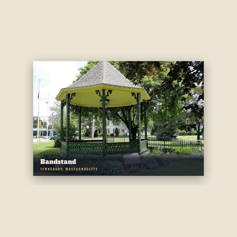 Tewksbury Bandstand Postcard
