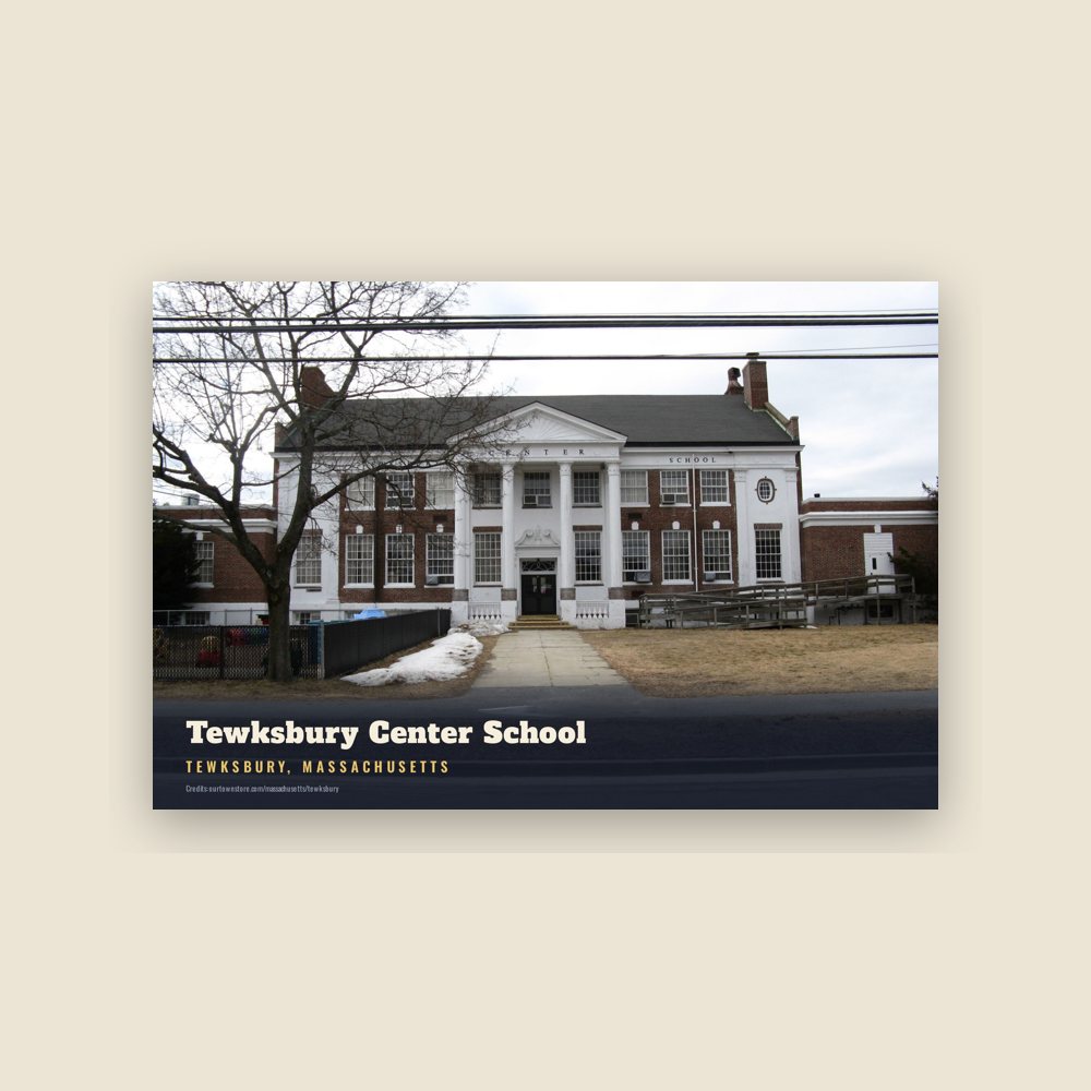 Tewksbury Tewksbury Center School Postcard