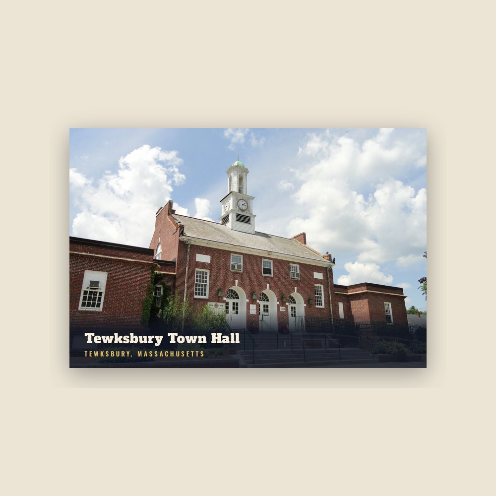 Tewksbury Tewksbury Town Hall Postcard
