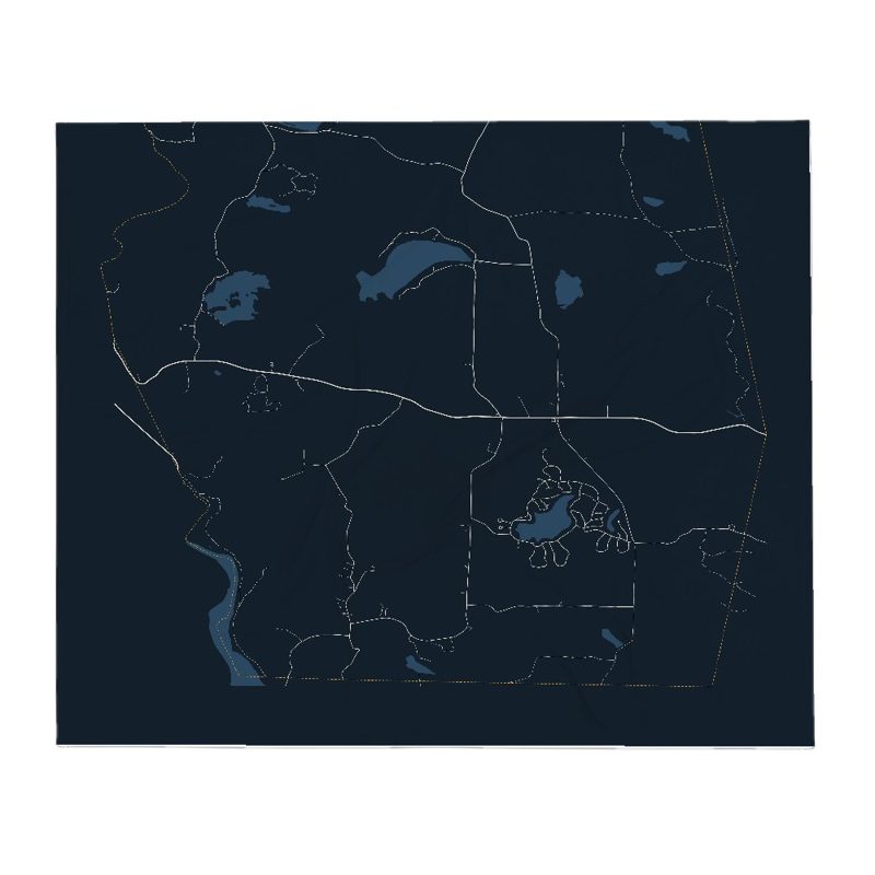 Tolland Street Map Throw Blanket