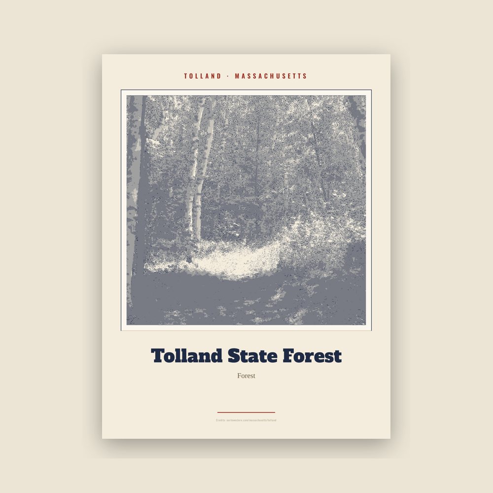 Tolland Tolland State Forest Landmark Print