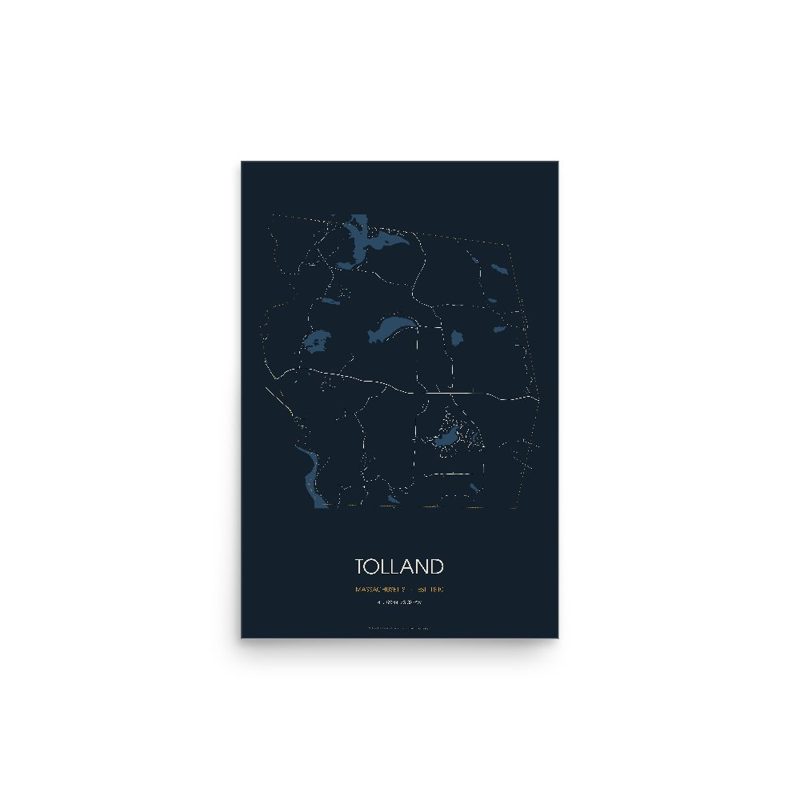 Tolland Street Map Poster · Midnight