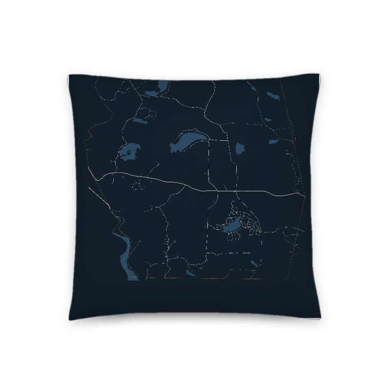 Tolland Map Throw Pillow