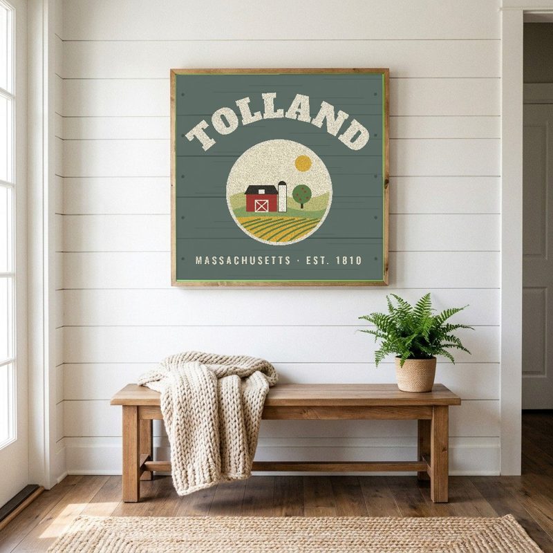 Tolland Hometown Wood Sign