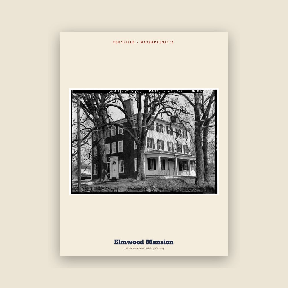 Topsfield Elmwood Mansion Archive Print
