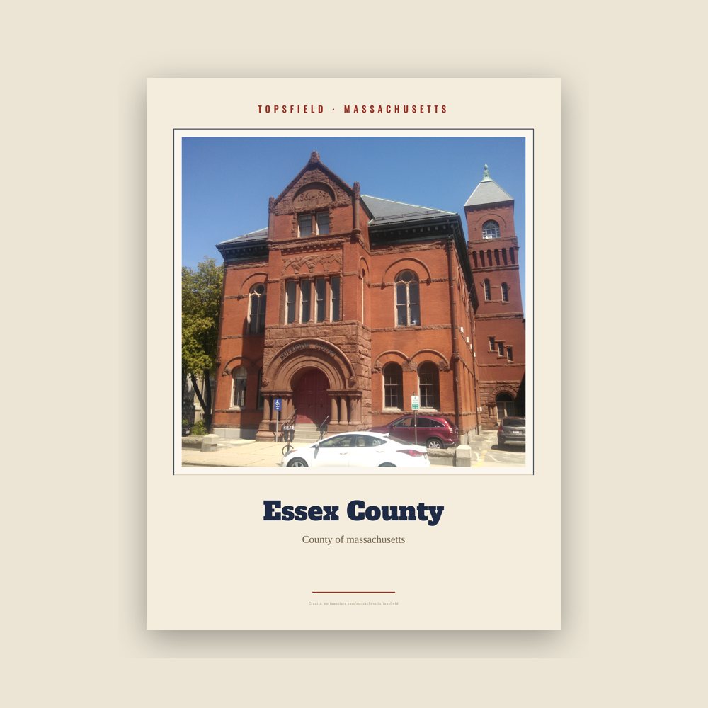 Topsfield Essex County Landmark Print