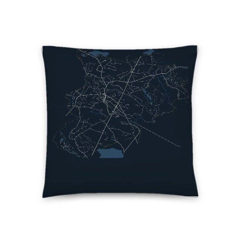 Topsfield Map Throw Pillow