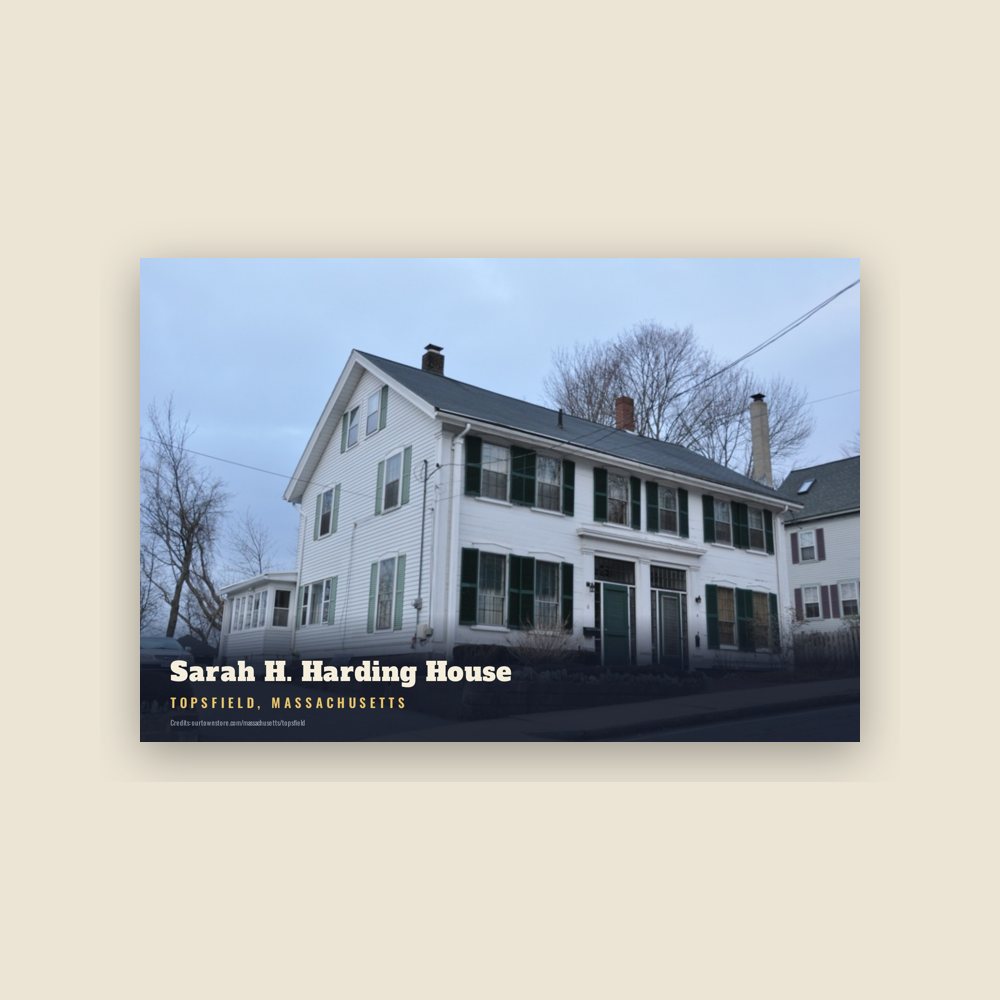 Topsfield Sarah H. Harding House Postcard