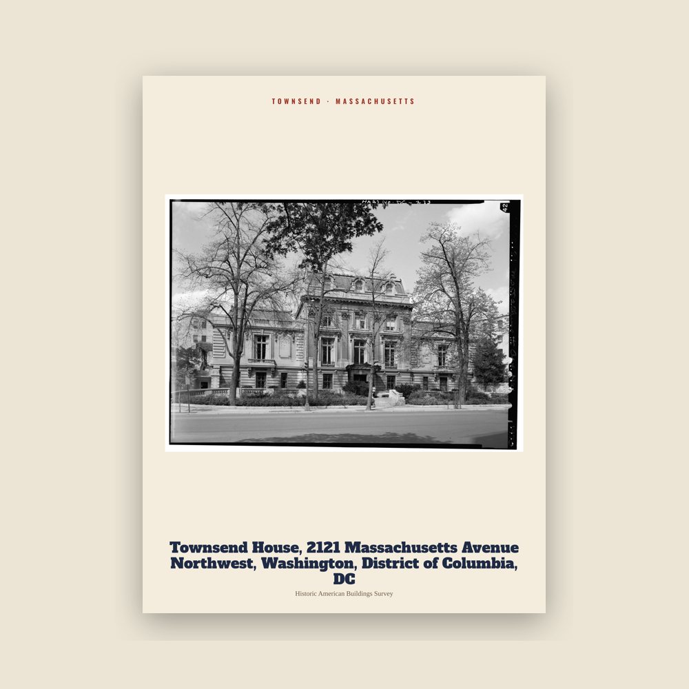 Townsend Townsend House, 2121 Massachusetts Avenue Northwest, Washington, District of Columbia, DC Archive Print