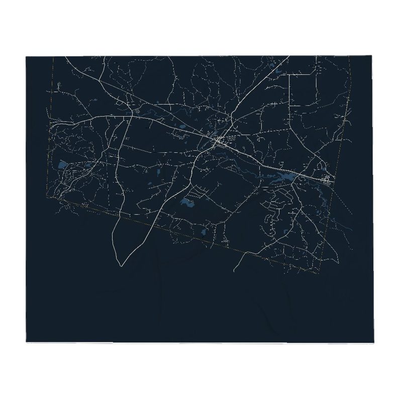 Townsend Street Map Throw Blanket