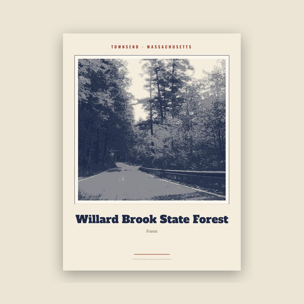 Townsend Willard Brook State Forest Landmark Print