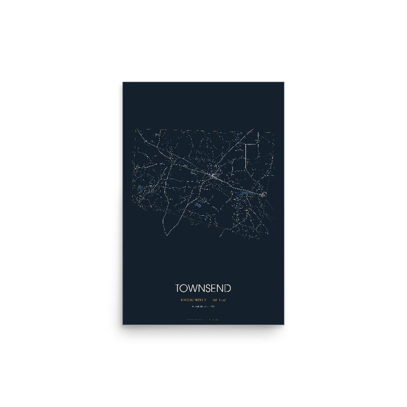Townsend Street Map Poster · Midnight