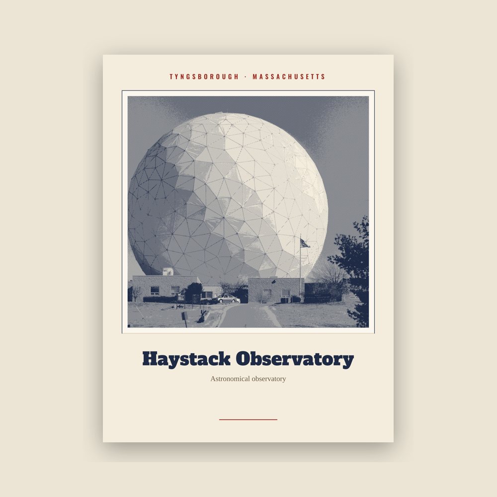 Tyngsborough Haystack Observatory Landmark Print