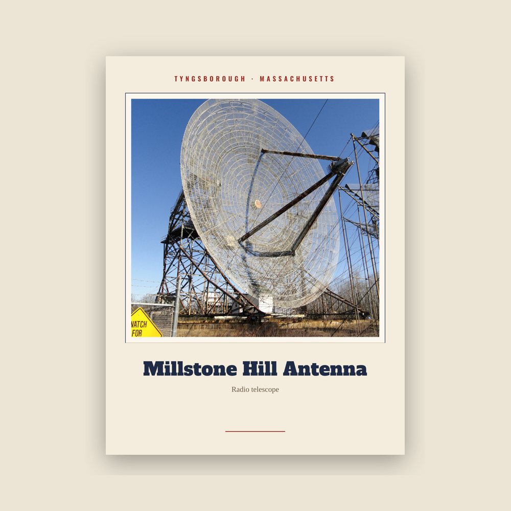 Tyngsborough Millstone Hill Antenna Landmark Print