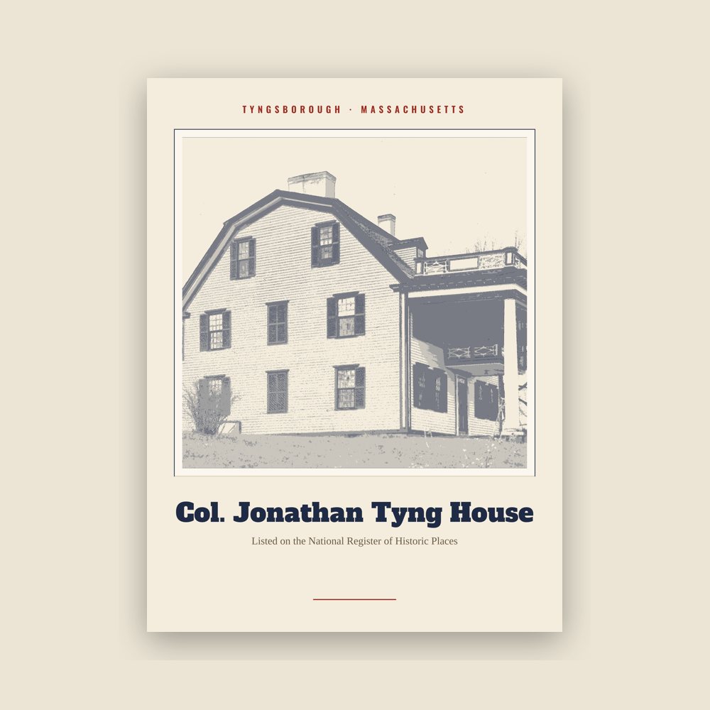 Tyngsborough Col. Jonathan Tyng House Landmark Print
